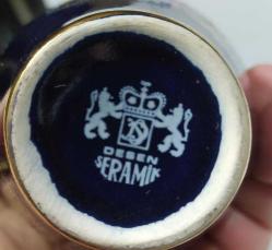 P10-----KOBALT MAVİSİ KAPAKLI SERAMİK KUTU