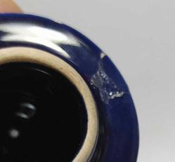 P10-----KOBALT MAVİSİ KAPAKLI SERAMİK KUTU