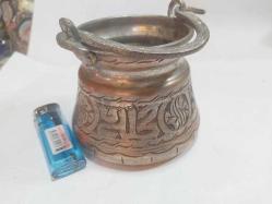 P48--KAPAKSIZ EL DEKORLU KÜÇÜK BOY BAKIR BAKRAÇ