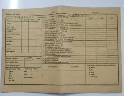 60'lı Yıllara Ait Boş Program Geliştirme Okulları Öğrenci Gelişim Karnesi