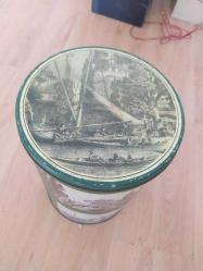 OSMANLI DÖNEMİ İSTANBUL RESİMLİ BÜYÜK BOY TENEKE KUTU