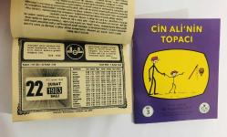 22 Şubat 1983 hediyelik orijinal Diyanet takvim yaprağı (Cin Ali kitabı hediyeli:)