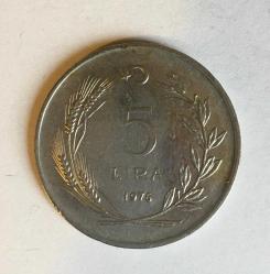 Efemera - 1976 5 Lira - kitantik - kitaLog