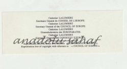 Catherine Lalumiere - Secretary General of the Council of Europe