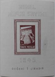 1945 NÜFUS SAYIMI MNH HATIRA BLOKU SS2AA1 2024 MNH KATALOK DEĞERİ;2.650.00TL NADİRDİRİ