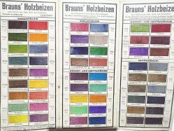 Braun39s Holzbeize / Braun kumaş boyaları, katalog - Efemera