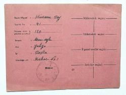 1950 - 1954 Seçmen kartı - Efemera