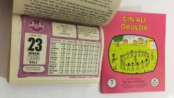 23 Nisan 1985 hediyelik orijinal Diyanet takvim yaprağı (Cin Ali kitabı hediyeli:)