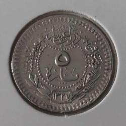 1327-7 SULTAN MEHMET ELGAZİ REŞAT ORİJİNAL 5 PARA ÇİL EN NADİRİ AA2BB1