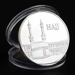HAC MEKKE DİNİ GÜMÜŞ HATIRA PARA MADALYONU SIFIR