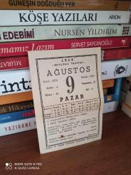 9 ağustos 1959 takvim yaprağı