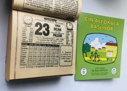 23 Ocak 1994 hediyelik orijinal Türkiye gazetesi takvim yaprağı (Cin Ali kitabı hediyeli:)