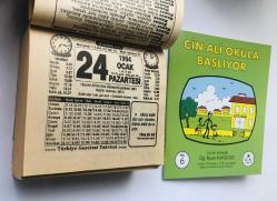 24 Ocak 1994 hediyelik orijinal Türkiye gazetesi takvim yaprağı (Cin Ali kitabı hediyeli:)