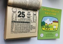 25 Ocak 1994 hediyelik orijinal Türkiye gazetesi takvim yaprağı (Cin Ali kitabı hediyeli:)