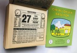 27 Şubat 1994 hediyelik orijinal Türkiye gazetesi takvim yaprağı (Cin Ali kitabı hediyeli:)