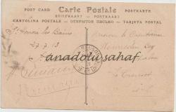 Honore les Bains - Le Pare de l'Etablissement Thermal, 1913 / Fransız Postasından Geçmiş, Ön Yüzü Pullu, Ön ve Arka Yüzü Damgalı