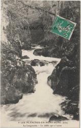 Les Planches en Montagne, La Langouette Le defile apr s l'usine, 1913  / Fransız Postasından Geçmiş, Ön Yüzü Pullu, Ön ve Arka Yüzü Damgalı