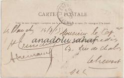 Jura Touriste - Les Planches en Montagne Chateau de la Eolie, 1913  / Fransız Postasından Geçmiş, Ön Yüzü Pullu, Ön ve Arka Yüzü Damgalı