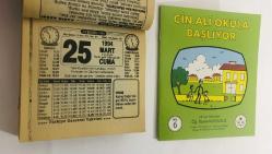 25 Mart 1994 hediyelik orijinal Türkiye gazetesi takvim yaprağı (Cin Ali kitabı hediyeli:)