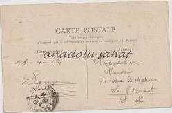 Mizahi Kart: D'abord on doit se taire quand on parle a son superieur, 1912 / Fransız Postasından Geçmiş, Ön Yüzü Pullu, Ön ve Arka Yüzü Damgalı