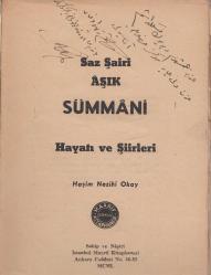 Aşık Sümmânî Hayatı ve Şiirleri (İmzalı)