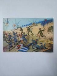 26 Ağustos 1922 Büyük Taarruzun Atatürk'ün Ordular İlk Hedefiniz Akdenizdir İleri Emrini Alan Türk Askerlerinin Yunan Siperlerini Taruman Edişi Kartpostal