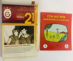 21 Haziran 2008 hediyelik orijinal Galatasaray takvim yaprağı (Cin Ali kitabı hediyeli:)