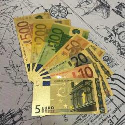 ALTIN VARAK EURO BANKNOT HATIRA PARA SETİ (7 ADET) NADİR SET