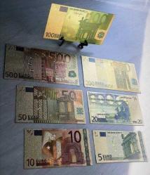 ALTIN VARAK EURO BANKNOT HATIRA PARA SETİ (7 ADET) NADİR SET
