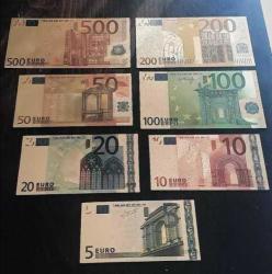 ALTIN VARAK EURO BANKNOT HATIRA PARA SETİ (7 ADET) NADİR SET