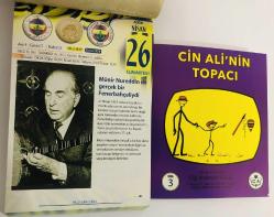 26 Nisan 2008 hediyelik orijinal Fenerbahçe takvim yaprağı (Cin Ali kitabı hediyeli:)