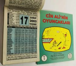 17 Şubat 2005 hediyelik orijinal Fazilet takvim yaprağı (Cin Ali kitabı hediyeli:)