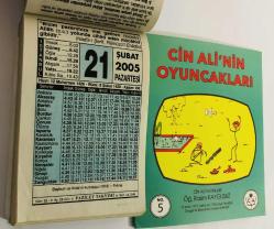 21 Şubat 2005 hediyelik orijinal Fazilet takvim yaprağı (Cin Ali kitabı hediyeli:)