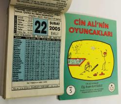 22 Şubat 2005 hediyelik orijinal Fazilet takvim yaprağı (Cin Ali kitabı hediyeli:)