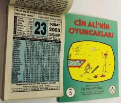23 Şubat 2005 hediyelik orijinal Fazilet takvim yaprağı (Cin Ali kitabı hediyeli:)