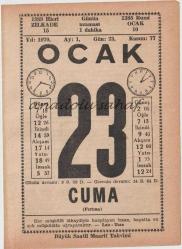 23 Ocak 1970 / Büyük Saatli Maarif Takvimi