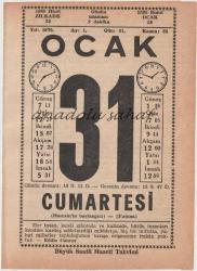 31 Ocak 1970 / Büyük Saatli Maarif Takvimi