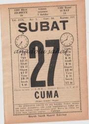 27 Şubat 1970 / Büyük Saatli Maarif Takvimi