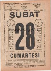 28 Şubat 1970 / Büyük Saatli Maarif Takvimi