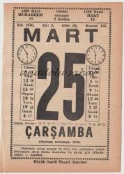 25 Mart 1970 / Büyük Saatli Maarif Takvimi