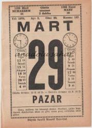29 Mart 1970 / Büyük Saatli Maarif Takvimi