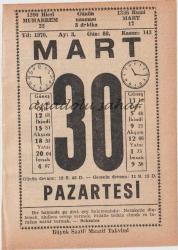 30 Mart 1970 / Büyük Saatli Maarif Takvimi
