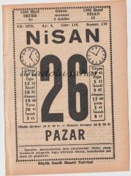 26 Nisan 1970 / Büyük Saatli Maarif Takvimi