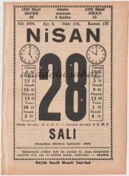 28 Nisan 1970 / Büyük Saatli Maarif Takvimi