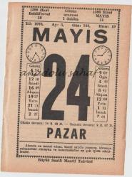 24 Mayıs 1970 / Büyük Saatli Maarif Takvimi