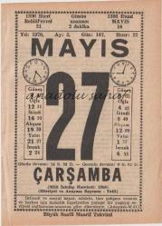 27 Mayıs 1970 / Büyük Saatli Maarif Takvimi