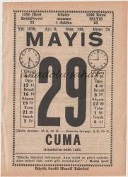 29 Mayıs 1970 / Büyük Saatli Maarif Takvimi
