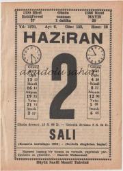 Efemera - 2 Haziran 1970 / Büyük Saatli Maarif Takvimi - kitantik - kitaLog