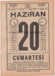 20 Haziran 1970 / Büyük Saatli Maarif Takvimi