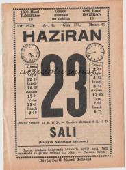 23 Haziran 1970 / Büyük Saatli Maarif Takvimi